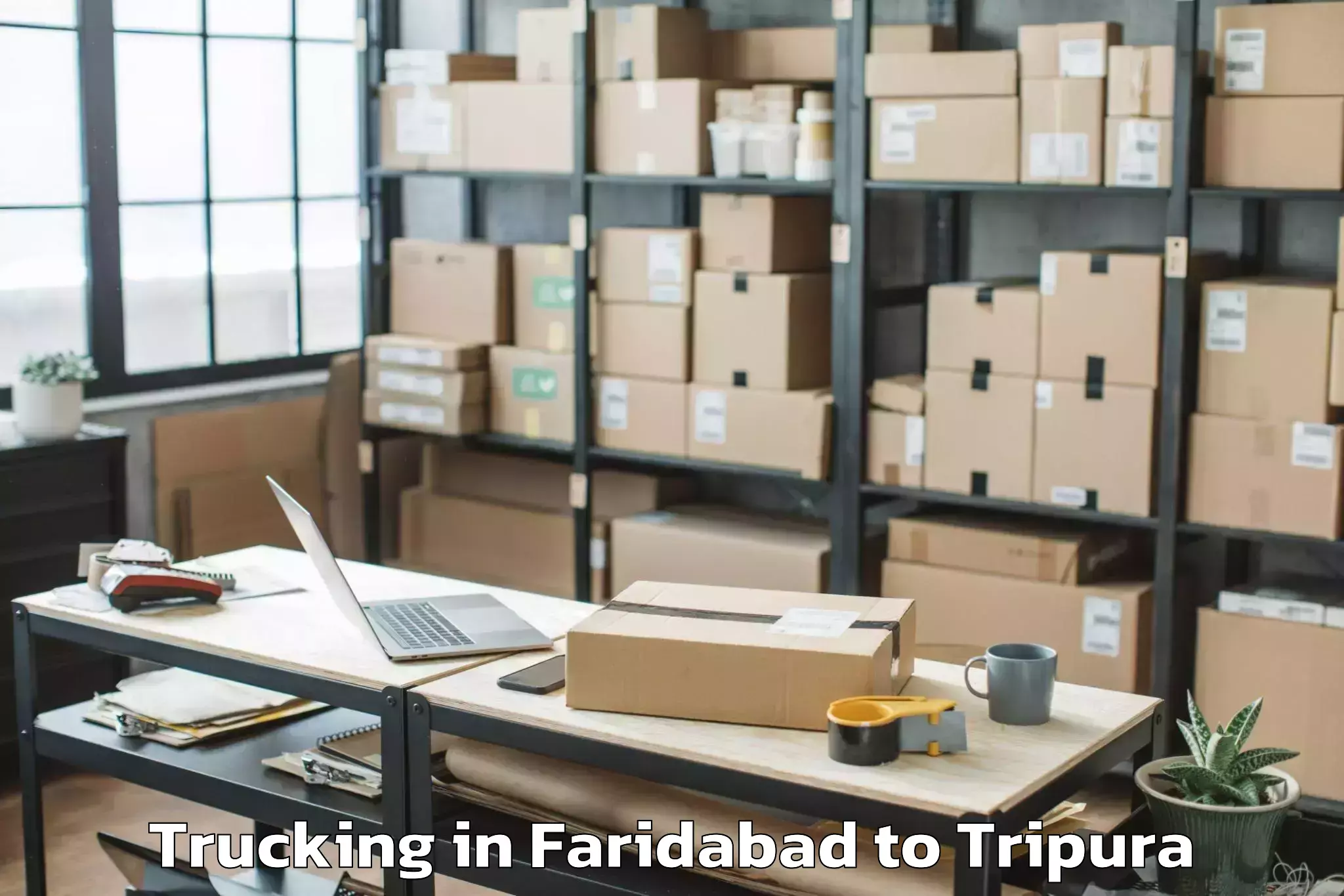 Easy Faridabad to Kailashahar Trucking Booking